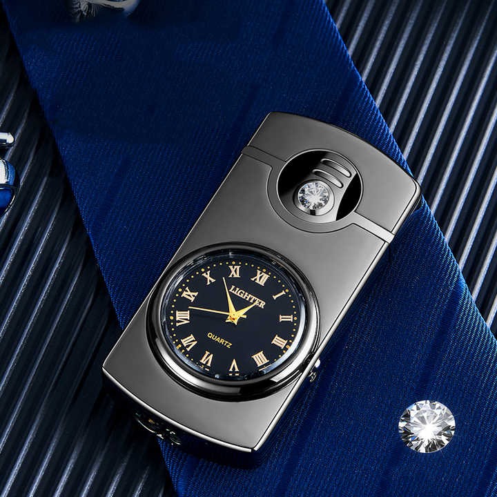 Multifunction Jet Torch Lighter With Watch
